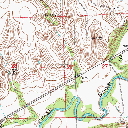 Topographic Map of Township of Silverdale, KS