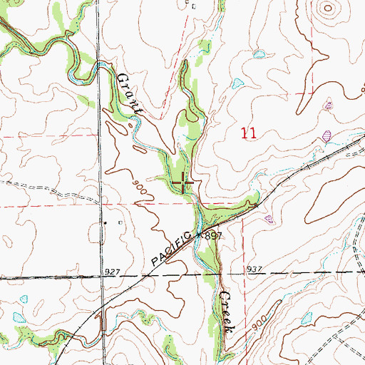 Topographic Map of Shanghai Creek, KS