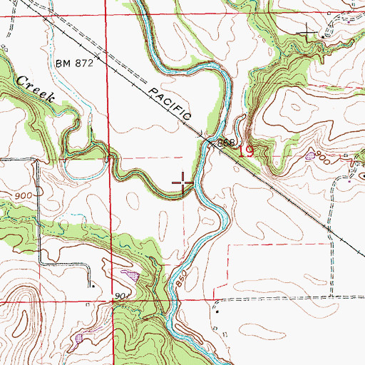 Topographic Map of Spring Branch, KS