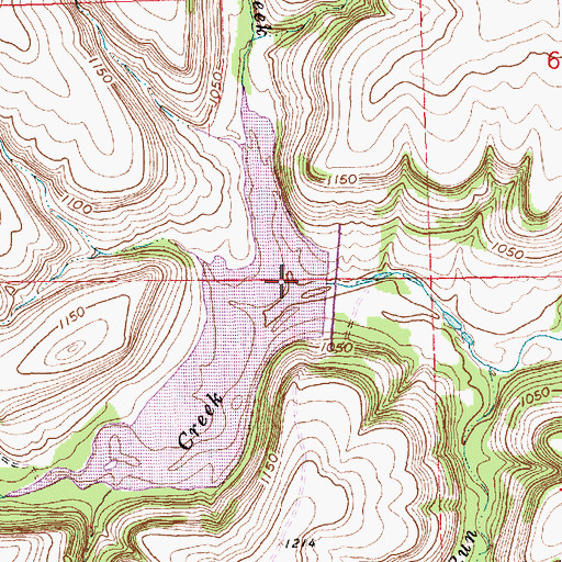 Topographic Map of Spring Creek, KS