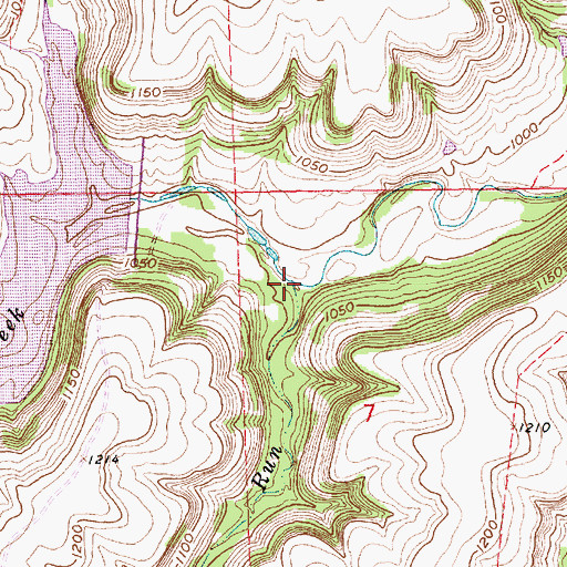 Topographic Map of Dog Run, KS