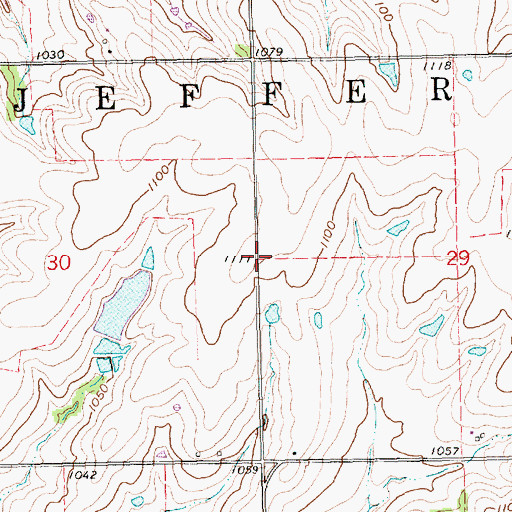 Topographic Map of Township of Jefferson, KS