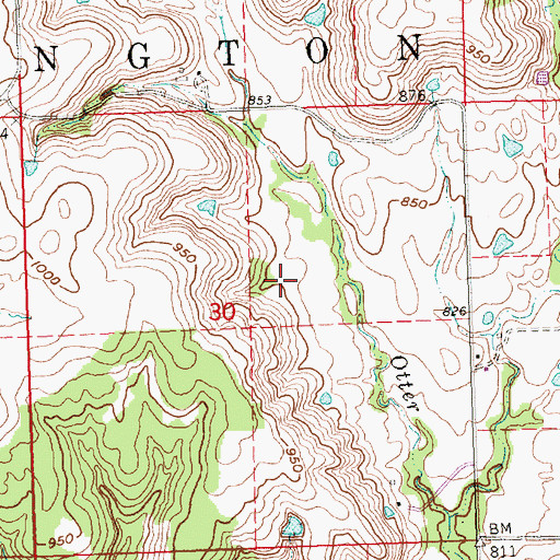 Topographic Map of Township of Washington, KS