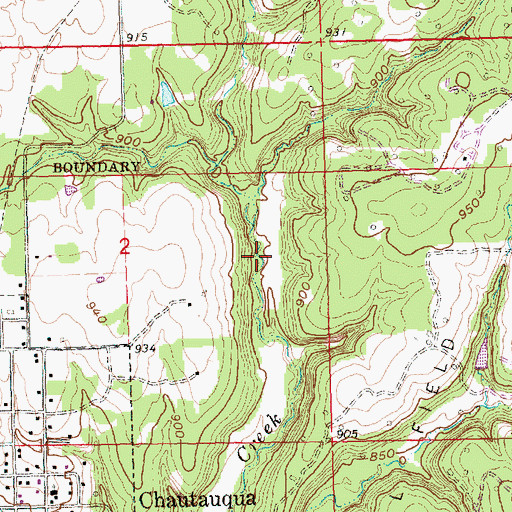 Topographic Map of Otter Creek, KS