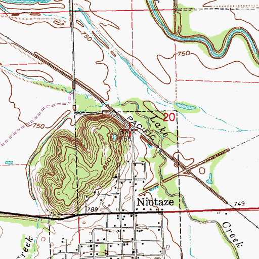 Topographic Map of Niotaze, KS