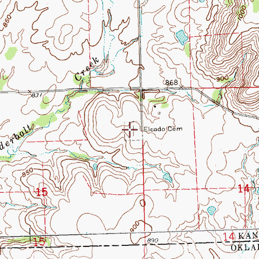 Topographic Map of Lerado Cemetery, KS