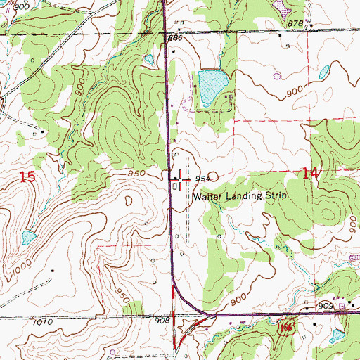 Topographic Map of Walter Landing Strip (historical), KS