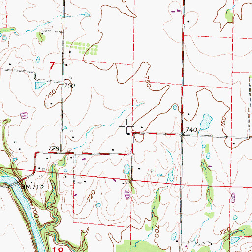 Topographic Map of Parker School (historical), KS