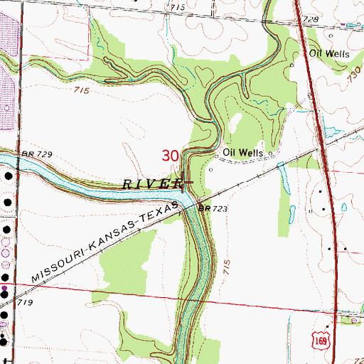 Topographic Map of Claymore Creek, KS