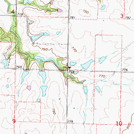 Topographic Map of Walter Johnson School, KS