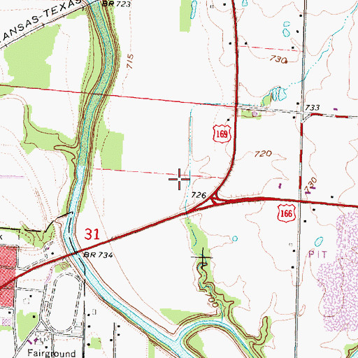 Topographic Map of Pumpkin Creek, KS