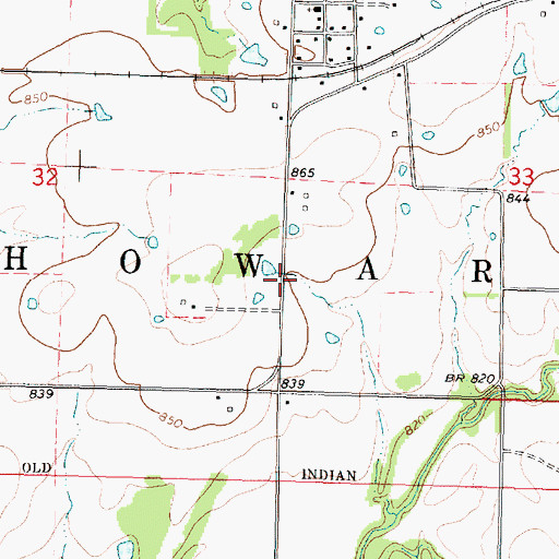 Topographic Map of Township of Howard, KS