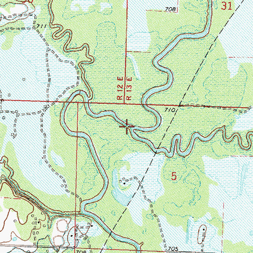 Topographic Map of Cotton Creek, OK