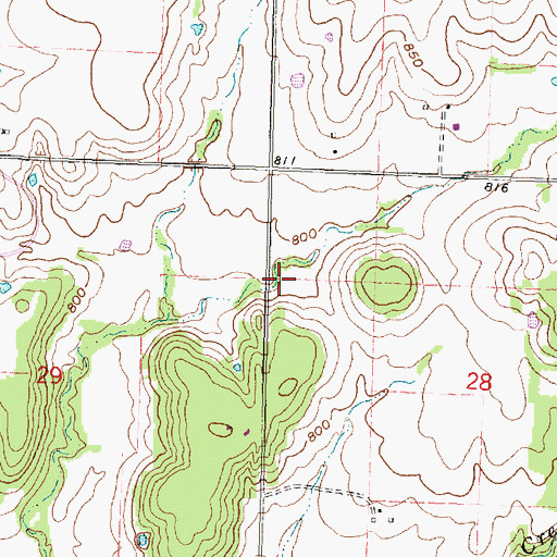 Topographic Map of Township of Caney, KS