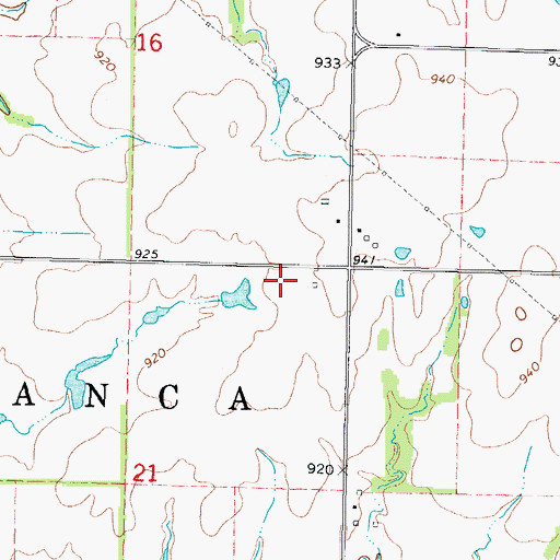 Topographic Map of Township of Salamanca, KS