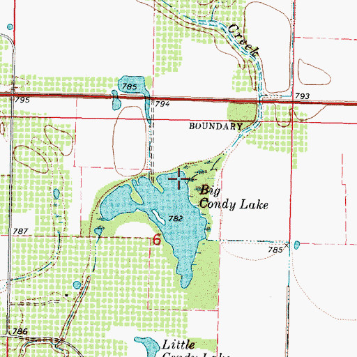 Topographic Map of Short Creek, KS