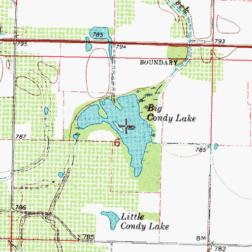 Topographic Map of Big Candy Lake, KS