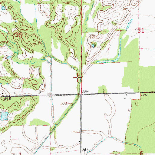 Topographic Map of Briar Creek, AR