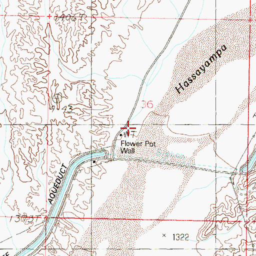 Topographic Map of Flower Pot Well, AZ