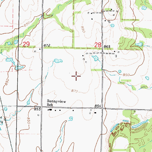 Topographic Map of Township of Oswego, KS