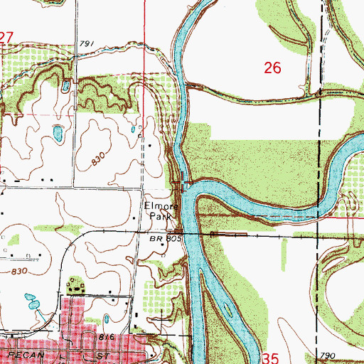 Topographic Map of Labette Creek, KS