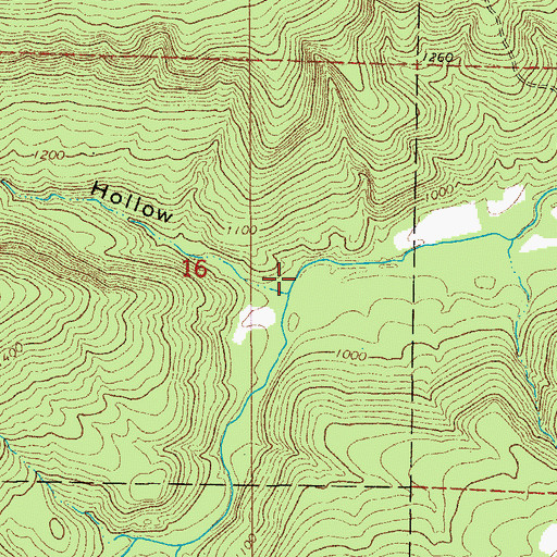 Topographic Map of Briar Hollow, AR