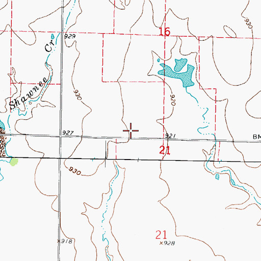 Topographic Map of Township of Mineral, KS