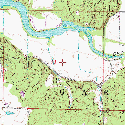 Topographic Map of Township of Garden, KS