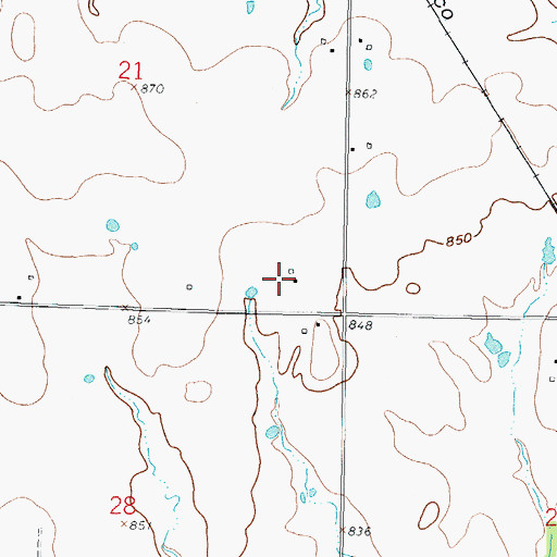Topographic Map of Township of Spring Valley, KS