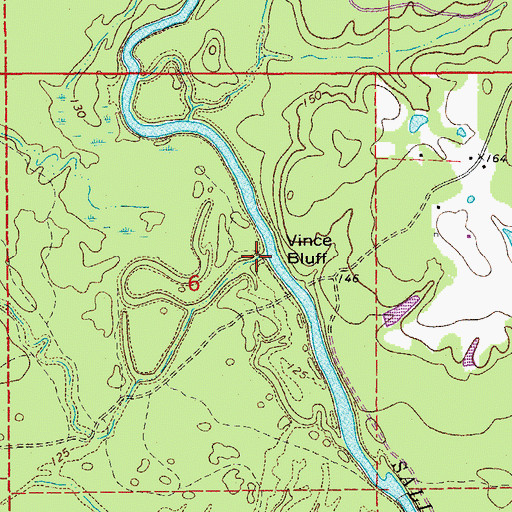 Topographic Map of Bridge Creek, AR