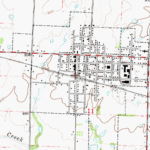 Topographic Map of Altamont, KS