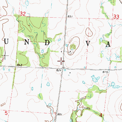 Topographic Map of Township of Mound Valley, KS