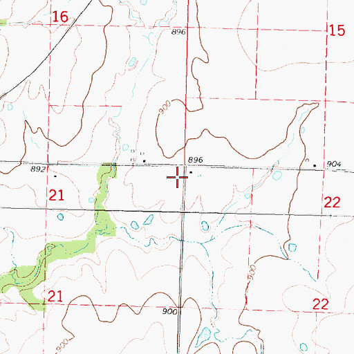 Topographic Map of Township of Labette, KS