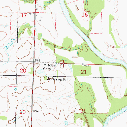 Topographic Map of Township of Montana, KS