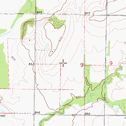 Topographic Map of Township of Sheridan, KS