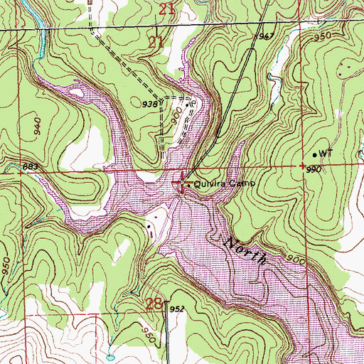 Topographic Map of Quivira Camp, KS