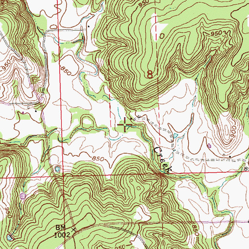 Topographic Map of Deadman Creek, KS