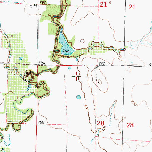 Topographic Map of Township of Neosho, KS