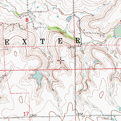 Topographic Map of Township of Dexter, KS