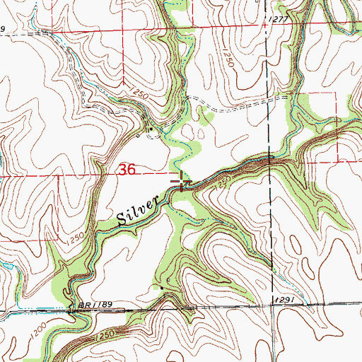 Topographic Map of Snake Creek, KS