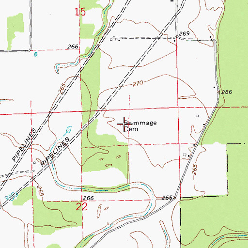 Topographic Map of Brimmage Cemetery, AR