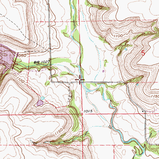 Topographic Map of Jim Creek, KS