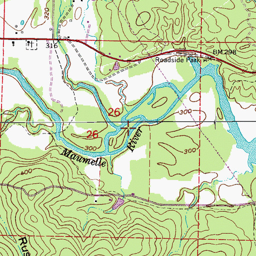 Topographic Map of Bringle Creek, AR