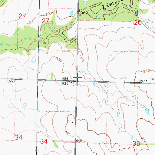 Topographic Map of Township of Sheridan, KS
