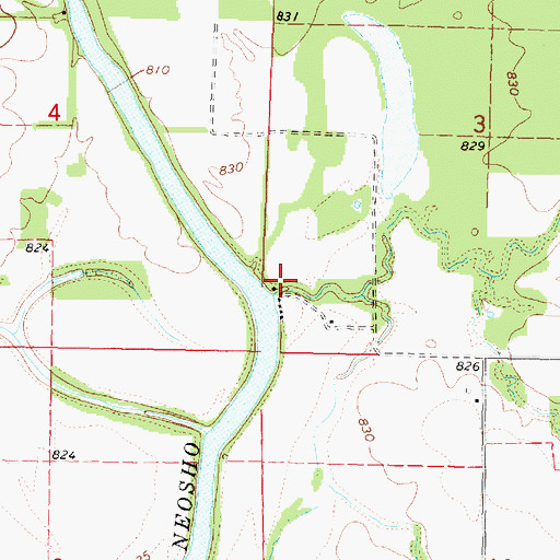 Topographic Map of Litup Creek, KS