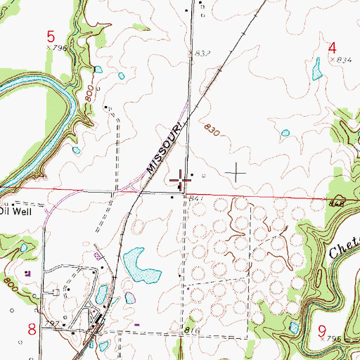 Topographic Map of Bumgardner School, KS