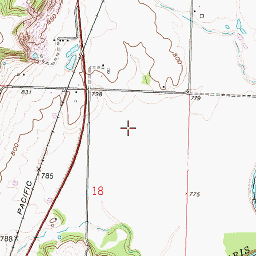 Topographic Map of Little Bear Mound, KS