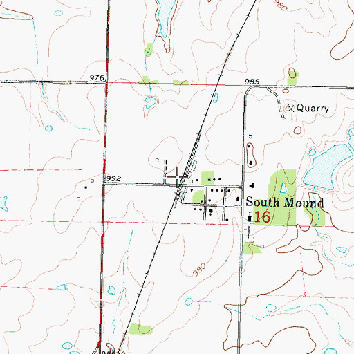 Topographic Map of South Mound, KS