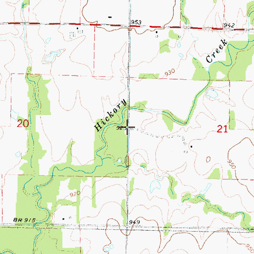 Topographic Map of Township of Grant, KS