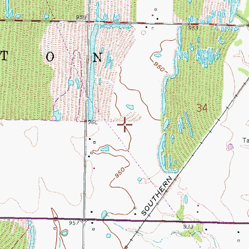 Topographic Map of Crawford County State Park Number One, KS